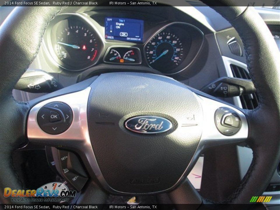 2014 Ford Focus SE Sedan Ruby Red / Charcoal Black Photo #14