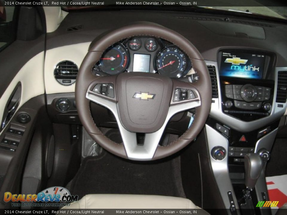 2014 Chevrolet Cruze LT Red Hot / Cocoa/Light Neutral Photo #4