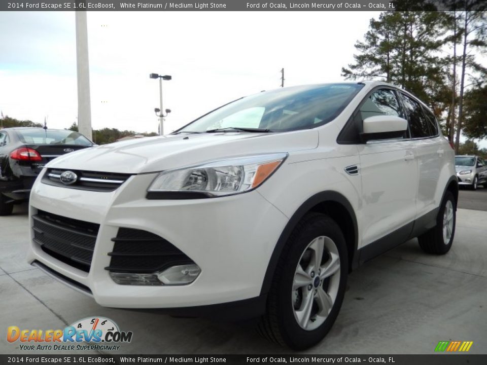 2014 Ford Escape SE 1.6L EcoBoost White Platinum / Medium Light Stone Photo #1