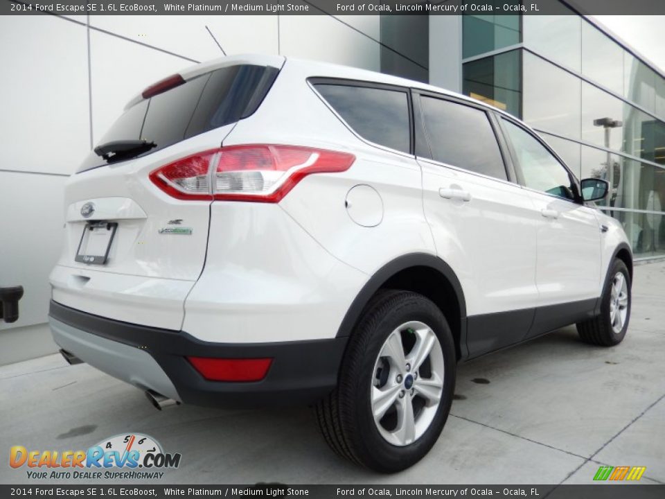2014 Ford Escape SE 1.6L EcoBoost White Platinum / Medium Light Stone Photo #2