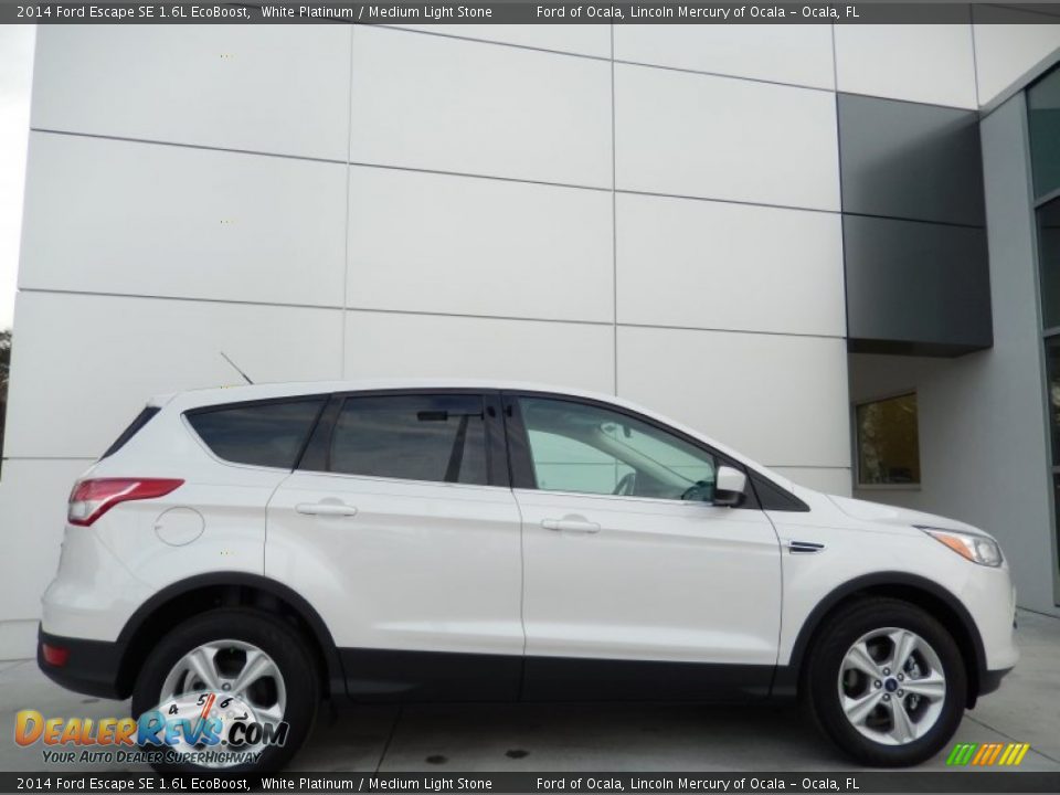 2014 Ford Escape SE 1.6L EcoBoost White Platinum / Medium Light Stone Photo #3
