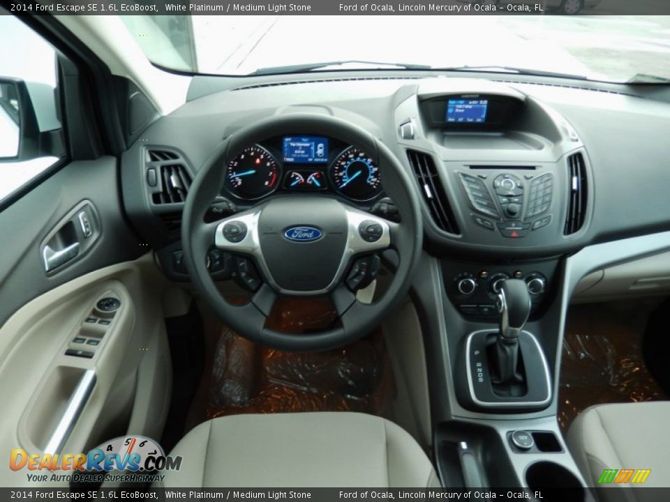 2014 Ford Escape SE 1.6L EcoBoost White Platinum / Medium Light Stone Photo #8