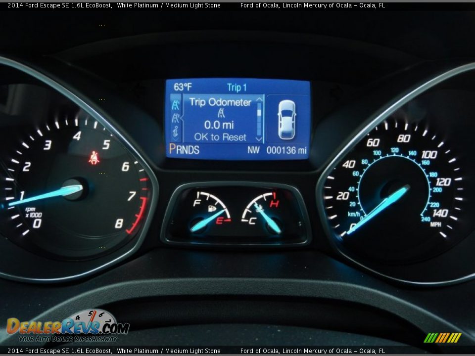 2014 Ford Escape SE 1.6L EcoBoost White Platinum / Medium Light Stone Photo #9