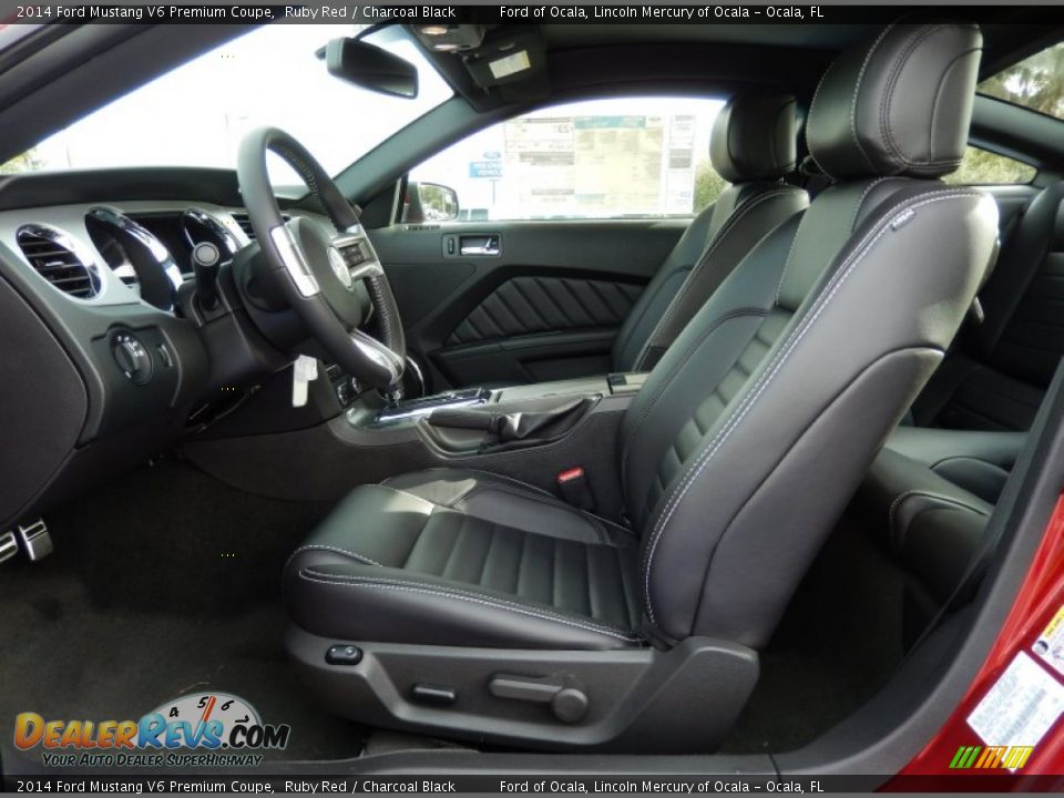 Front Seat of 2014 Ford Mustang V6 Premium Coupe Photo #6