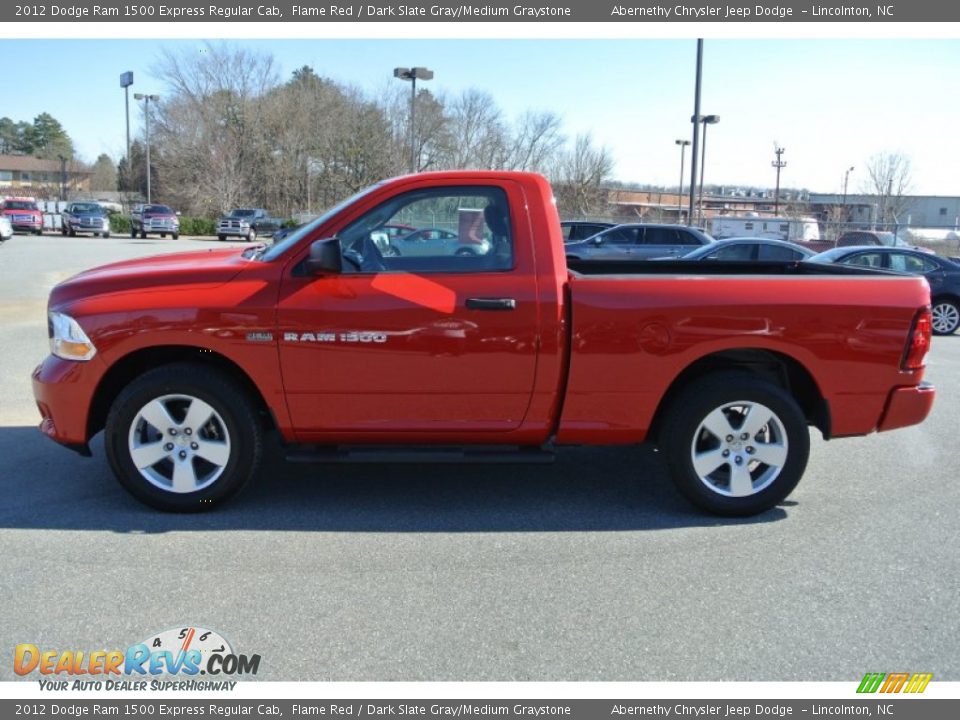 2012 Dodge Ram 1500 Express Regular Cab Flame Red / Dark Slate Gray/Medium Graystone Photo #3