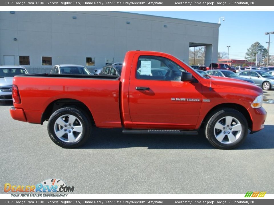 2012 Dodge Ram 1500 Express Regular Cab Flame Red / Dark Slate Gray/Medium Graystone Photo #6