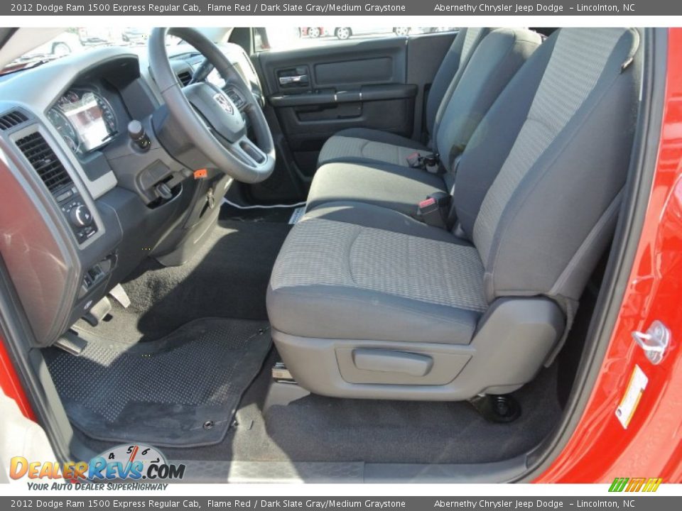 2012 Dodge Ram 1500 Express Regular Cab Flame Red / Dark Slate Gray/Medium Graystone Photo #8