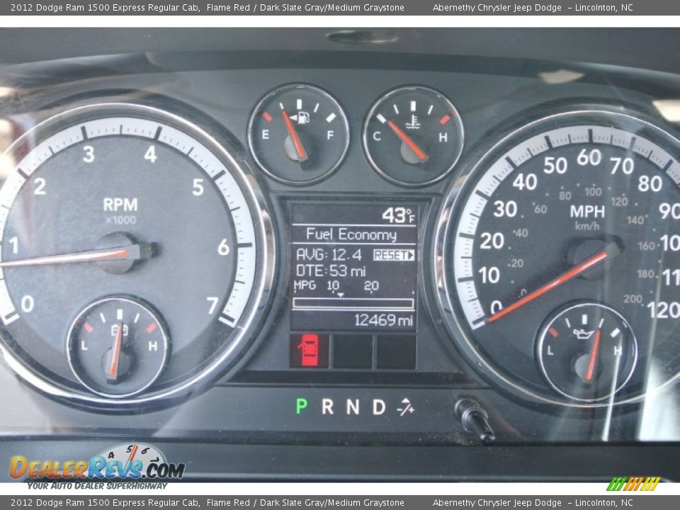 2012 Dodge Ram 1500 Express Regular Cab Flame Red / Dark Slate Gray/Medium Graystone Photo #16