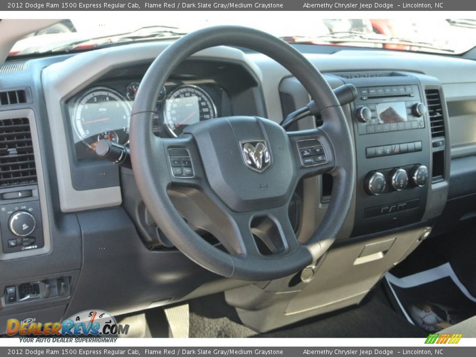 2012 Dodge Ram 1500 Express Regular Cab Flame Red / Dark Slate Gray/Medium Graystone Photo #26