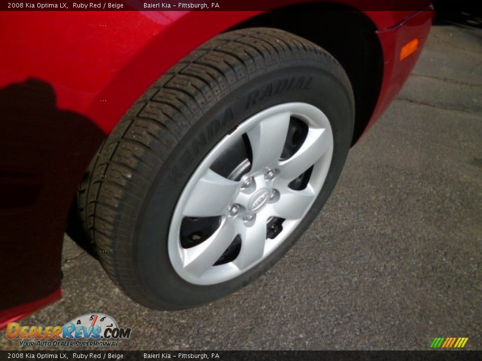 2008 Kia Optima LX Ruby Red / Beige Photo #9