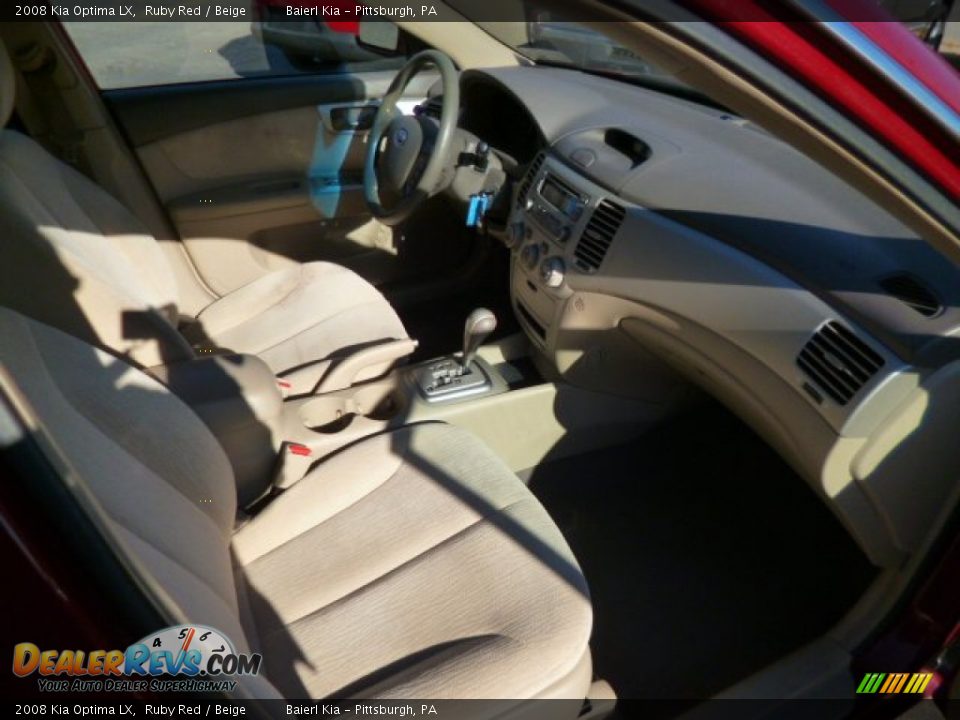 2008 Kia Optima LX Ruby Red / Beige Photo #10