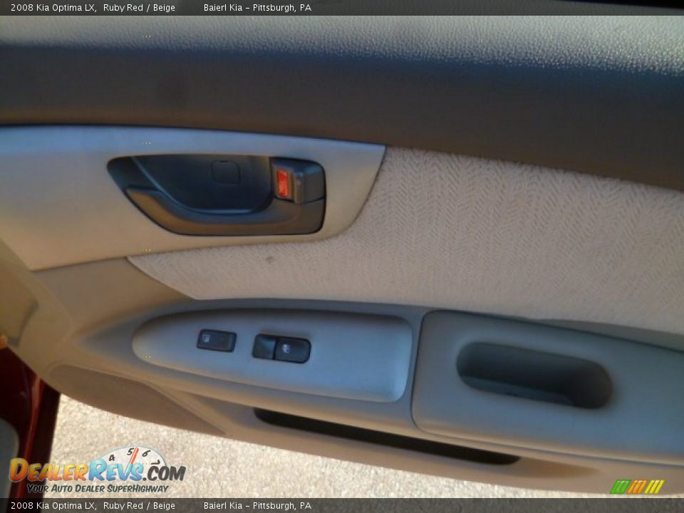 2008 Kia Optima LX Ruby Red / Beige Photo #11