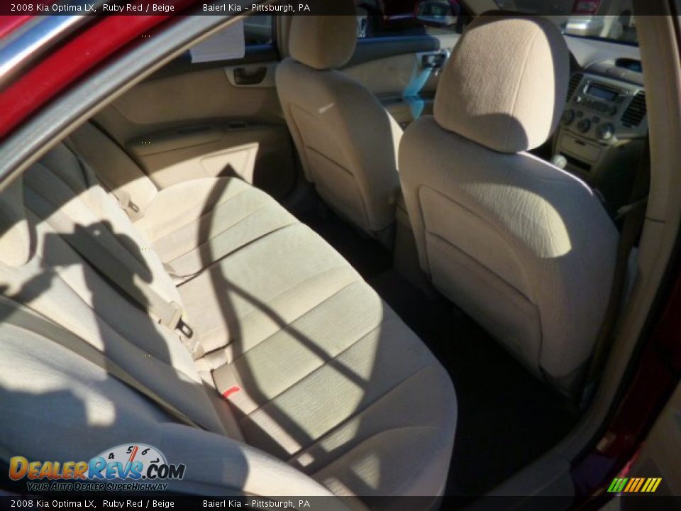 2008 Kia Optima LX Ruby Red / Beige Photo #12