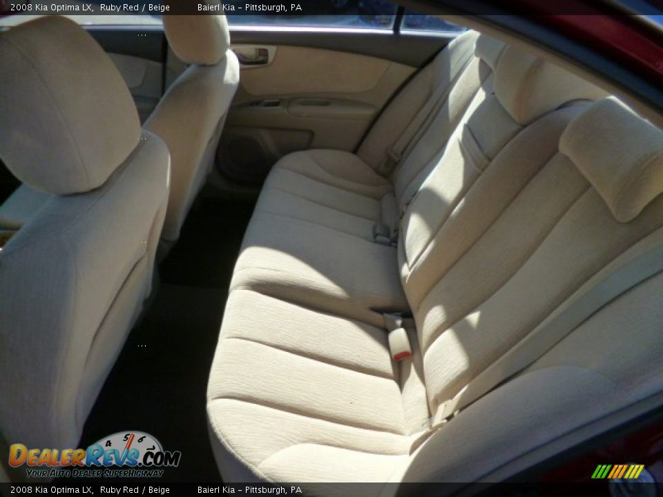 2008 Kia Optima LX Ruby Red / Beige Photo #13
