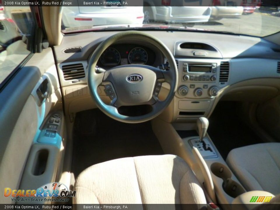 2008 Kia Optima LX Ruby Red / Beige Photo #14