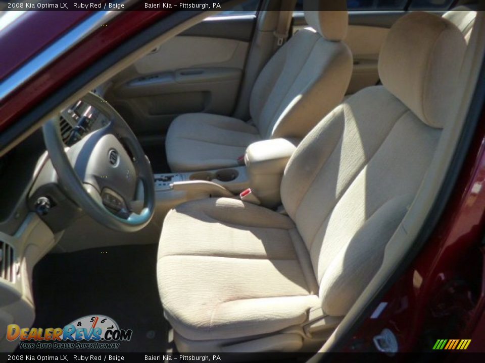 2008 Kia Optima LX Ruby Red / Beige Photo #15