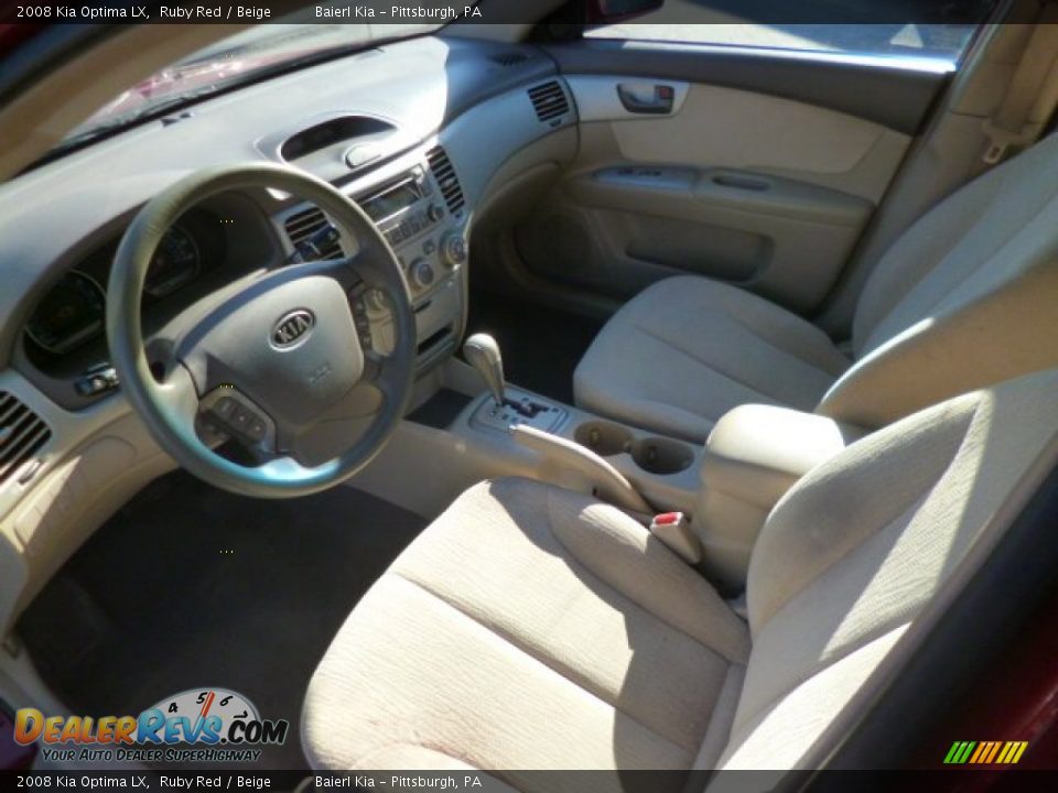 Beige Interior - 2008 Kia Optima LX Photo #16