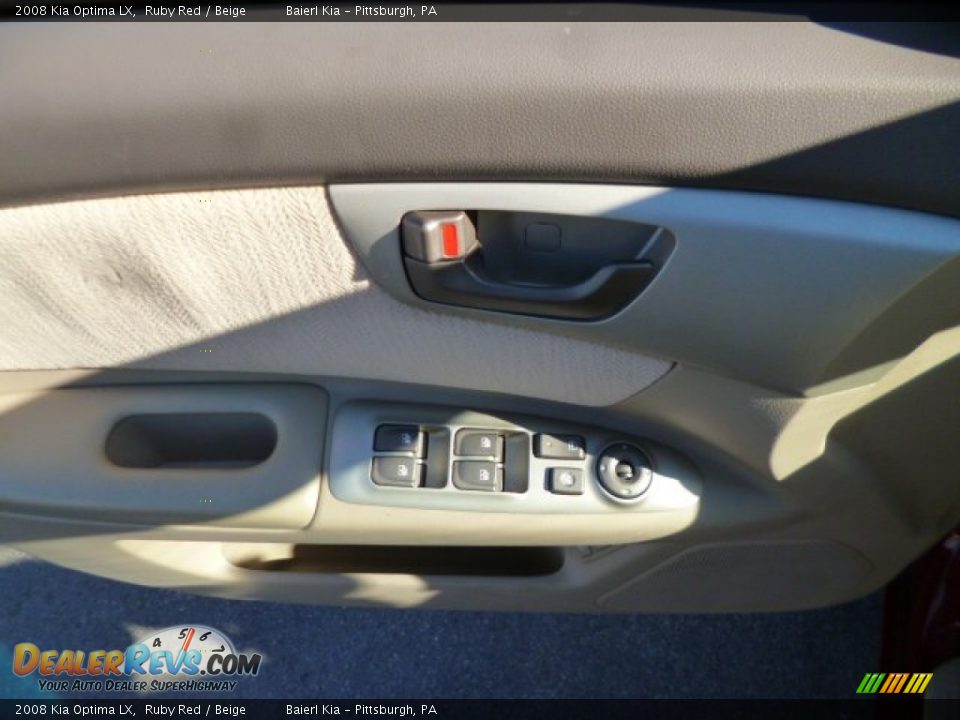 2008 Kia Optima LX Ruby Red / Beige Photo #17