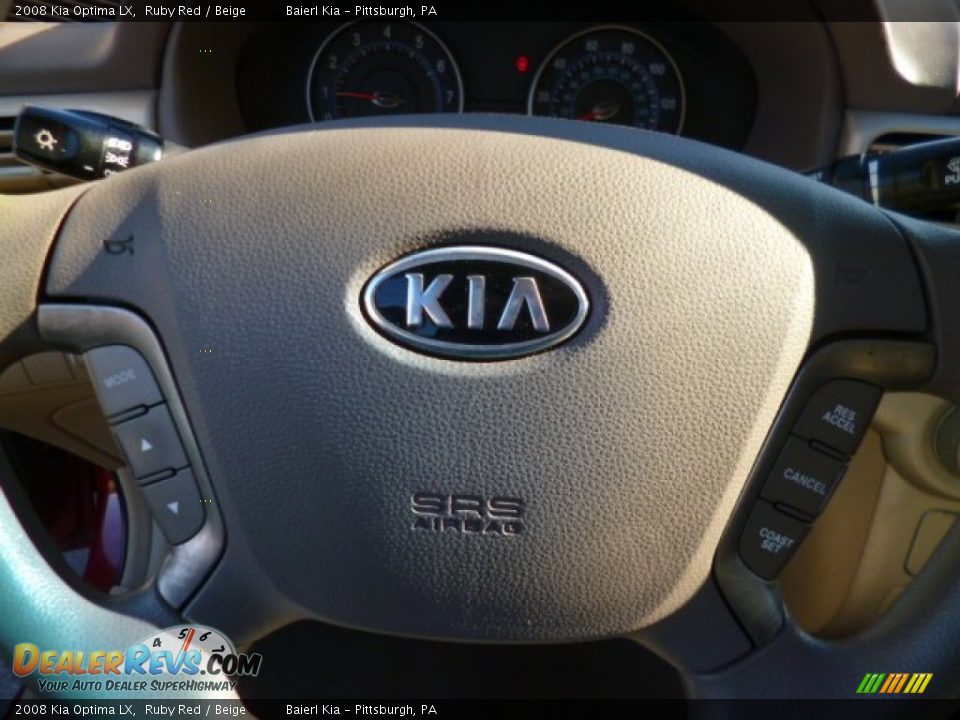 2008 Kia Optima LX Ruby Red / Beige Photo #18