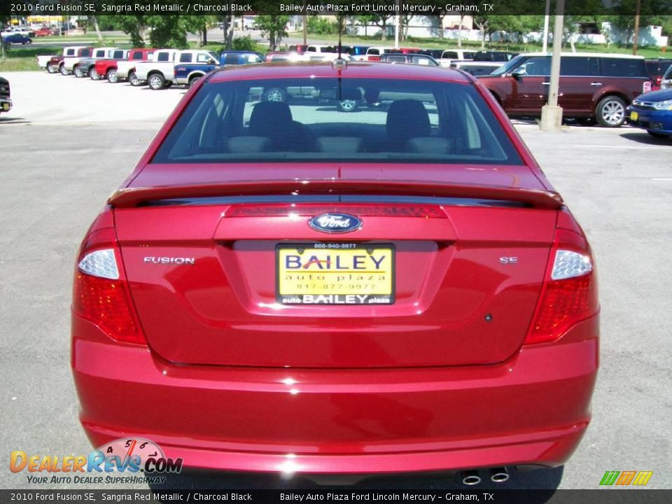 2010 Ford Fusion SE Sangria Red Metallic / Charcoal Black Photo #5