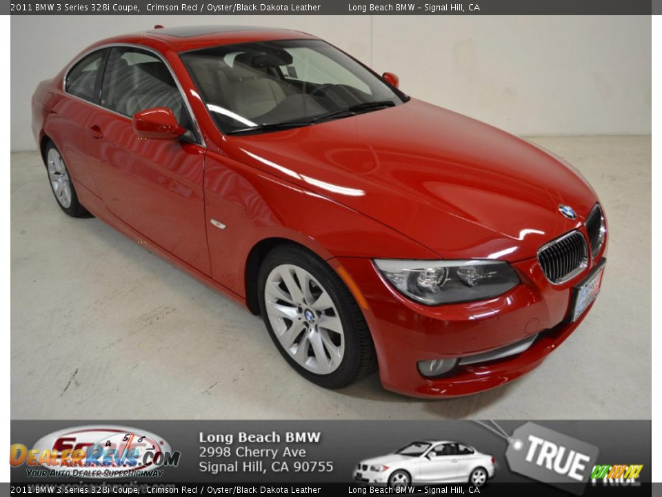 2011 BMW 3 Series 328i Coupe Crimson Red / Oyster/Black Dakota Leather Photo #1