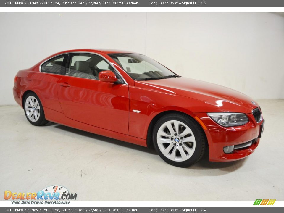 2011 BMW 3 Series 328i Coupe Crimson Red / Oyster/Black Dakota Leather Photo #2