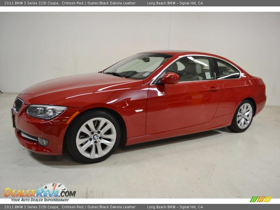 2011 BMW 3 Series 328i Coupe Crimson Red / Oyster/Black Dakota Leather Photo #9