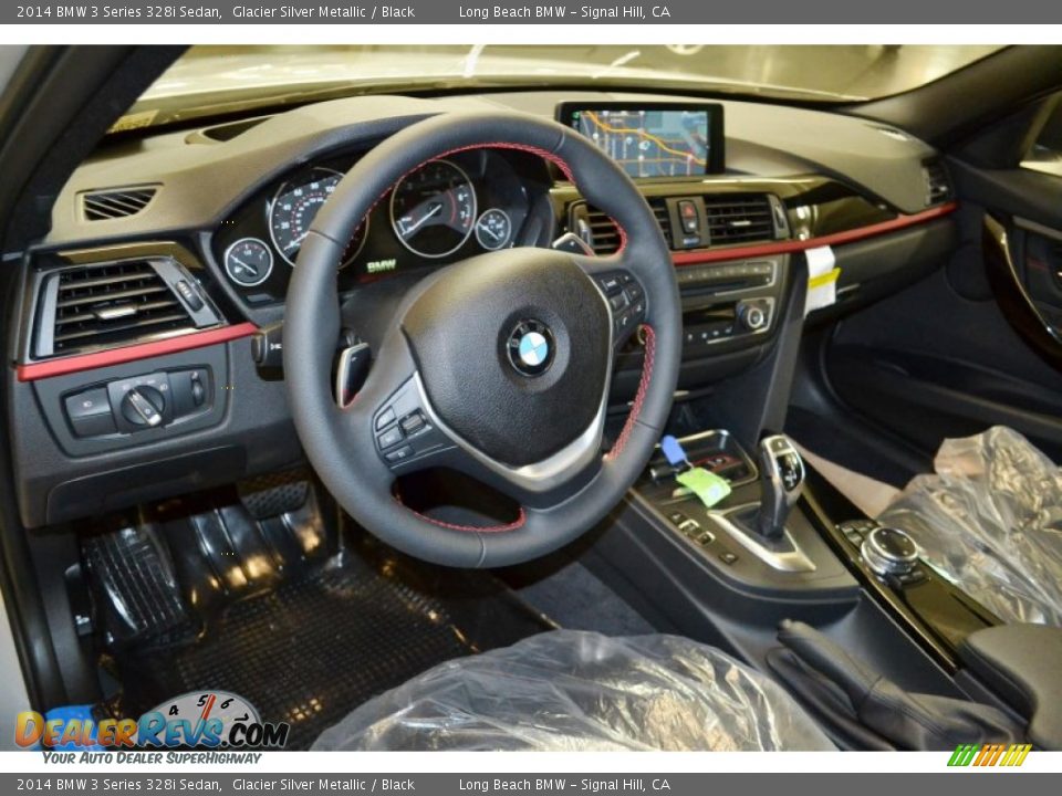 Black Interior - 2014 BMW 3 Series 328i Sedan Photo #6