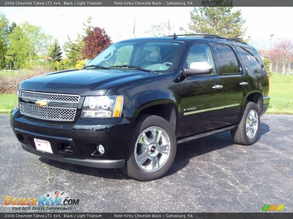 2009 Chevrolet Tahoe LTZ 4x4 Black / Light Titanium Photo #2