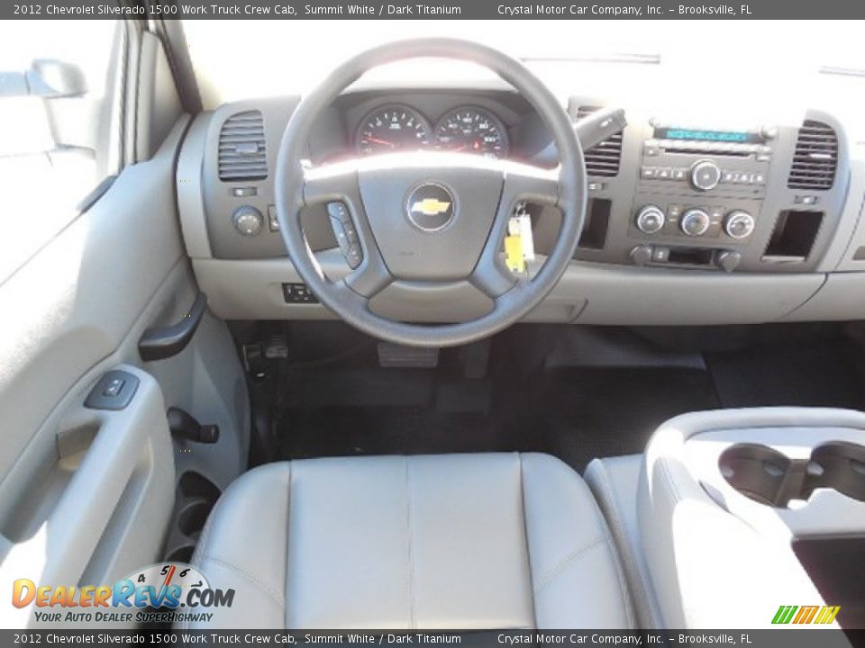 2012 Chevrolet Silverado 1500 Work Truck Crew Cab Summit White / Dark Titanium Photo #6