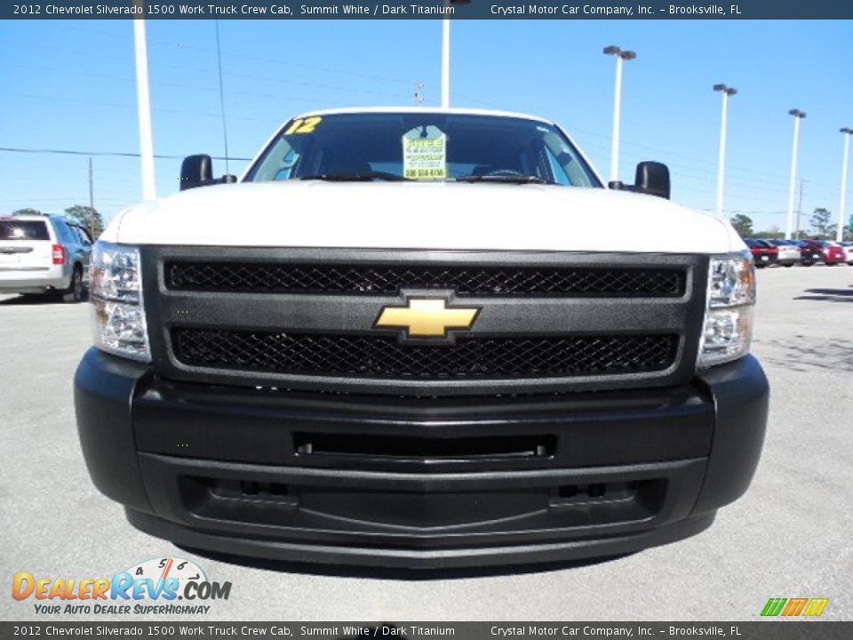 2012 Chevrolet Silverado 1500 Work Truck Crew Cab Summit White / Dark Titanium Photo #13
