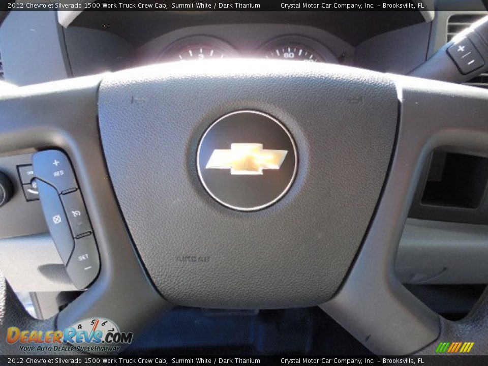 2012 Chevrolet Silverado 1500 Work Truck Crew Cab Summit White / Dark Titanium Photo #21