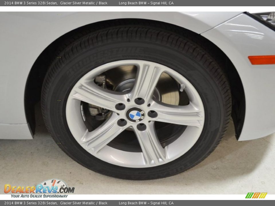 2014 BMW 3 Series 328i Sedan Glacier Silver Metallic / Black Photo #3