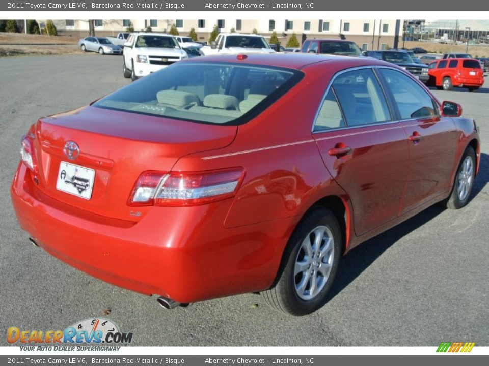 2011 Toyota Camry LE V6 Barcelona Red Metallic / Bisque Photo #5