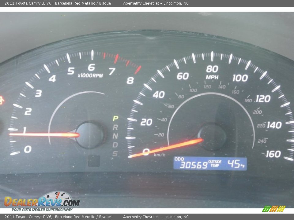 2011 Toyota Camry LE V6 Barcelona Red Metallic / Bisque Photo #16