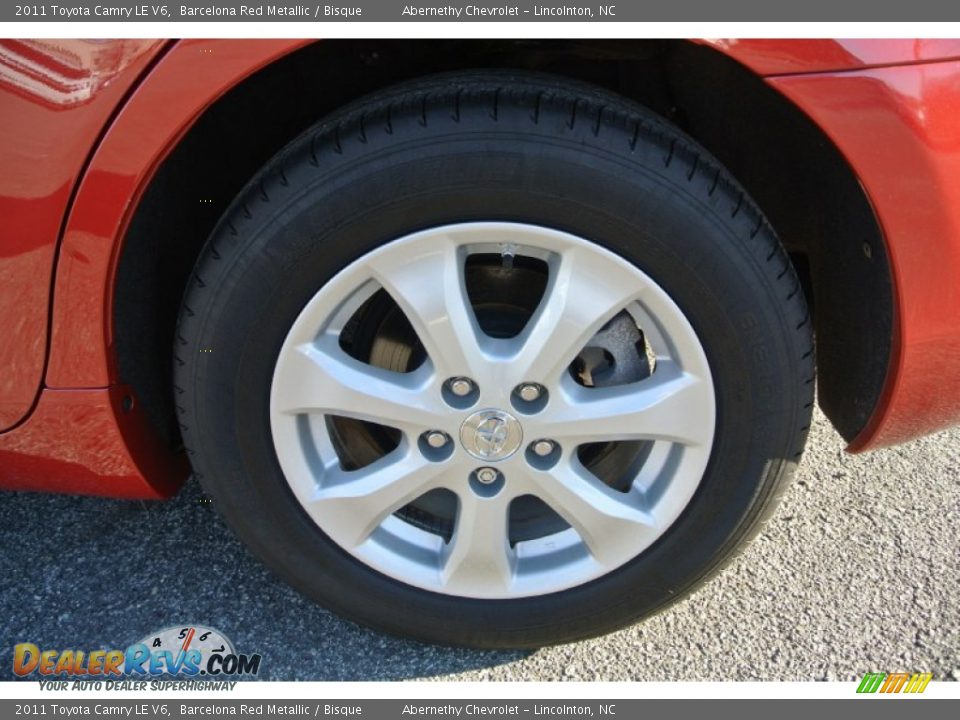 2011 Toyota Camry LE V6 Barcelona Red Metallic / Bisque Photo #24
