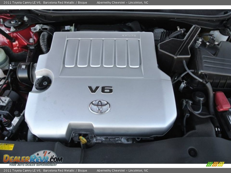 2011 Toyota Camry LE V6 Barcelona Red Metallic / Bisque Photo #26