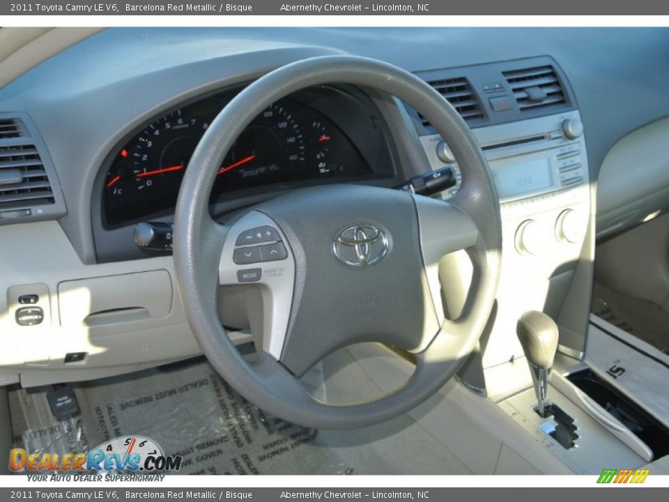 2011 Toyota Camry LE V6 Barcelona Red Metallic / Bisque Photo #27