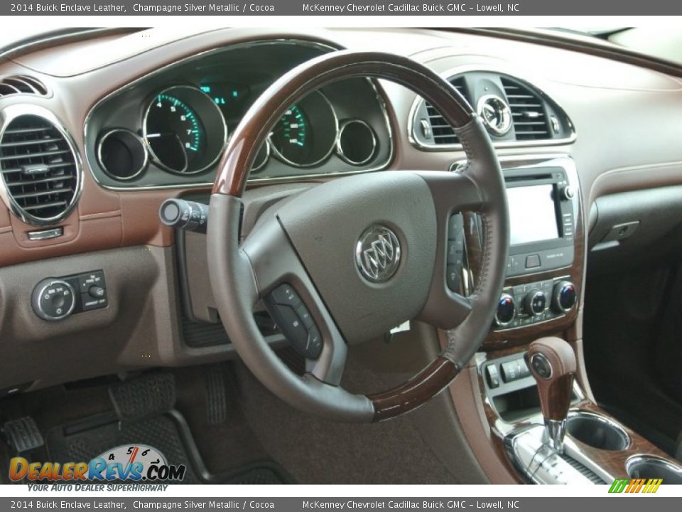 2014 Buick Enclave Leather Champagne Silver Metallic / Cocoa Photo #22