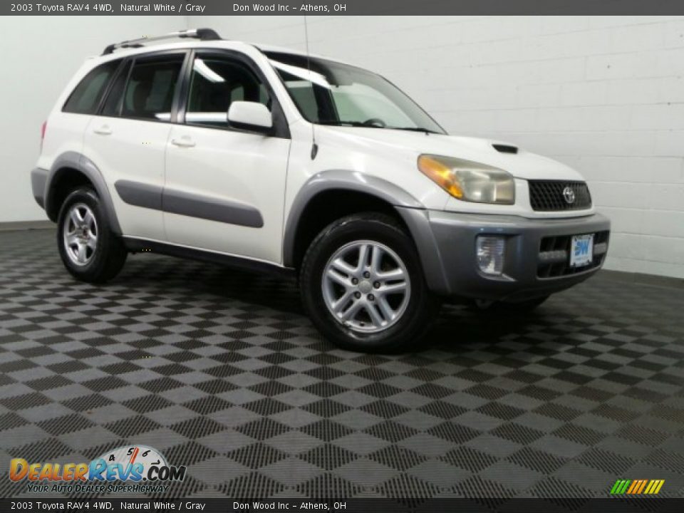 2003 Toyota RAV4 4WD Natural White / Gray Photo #1