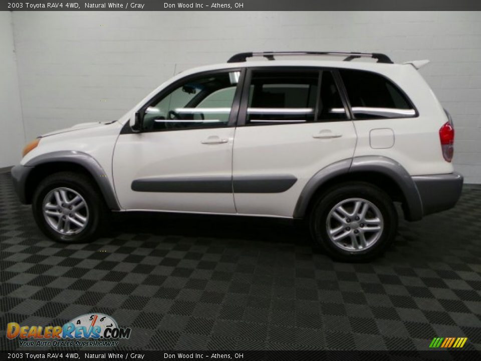 2003 Toyota RAV4 4WD Natural White / Gray Photo #3