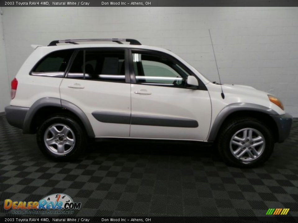 2003 Toyota RAV4 4WD Natural White / Gray Photo #4