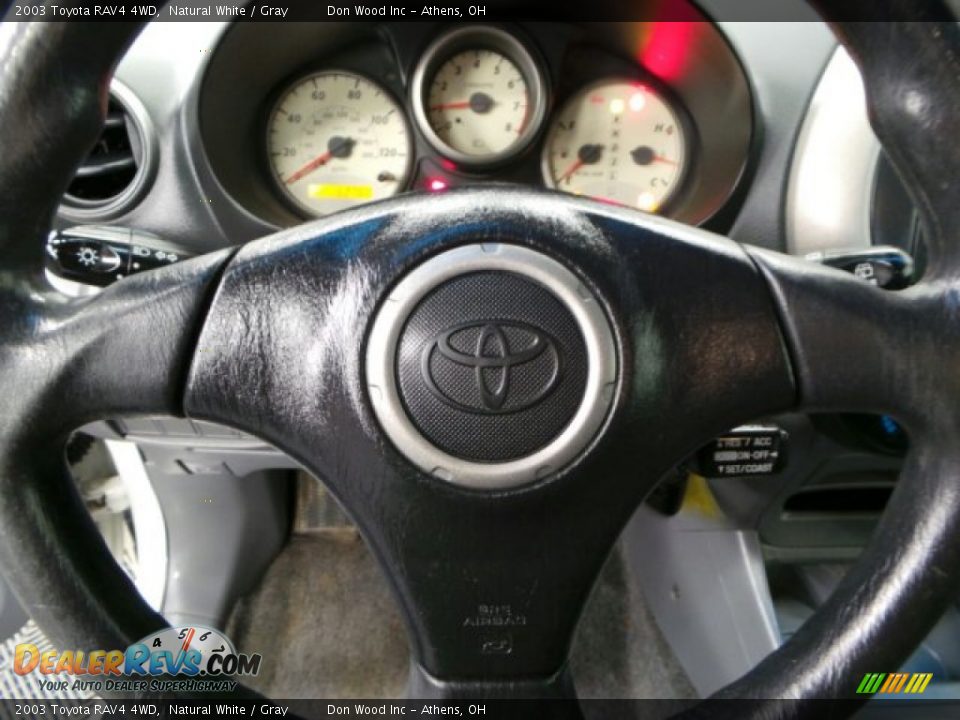 2003 Toyota RAV4 4WD Natural White / Gray Photo #18