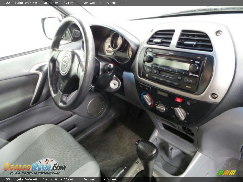 2003 Toyota RAV4 4WD Natural White / Gray Photo #24