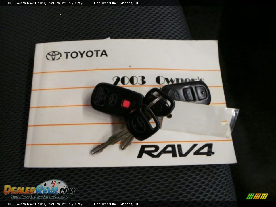 2003 Toyota RAV4 4WD Natural White / Gray Photo #28