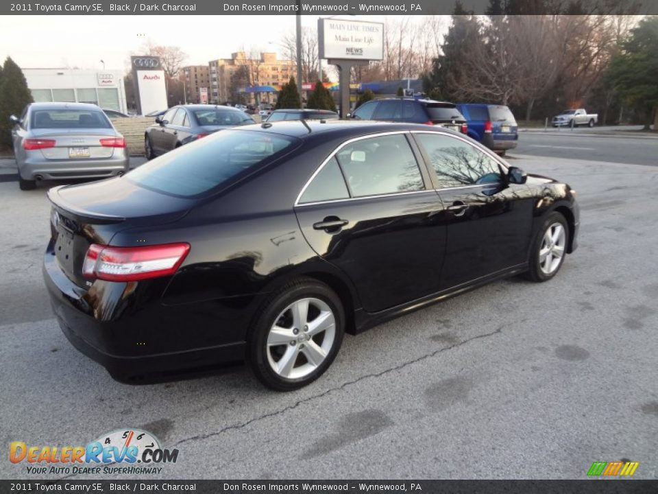 2011 Toyota Camry SE Black / Dark Charcoal Photo #3