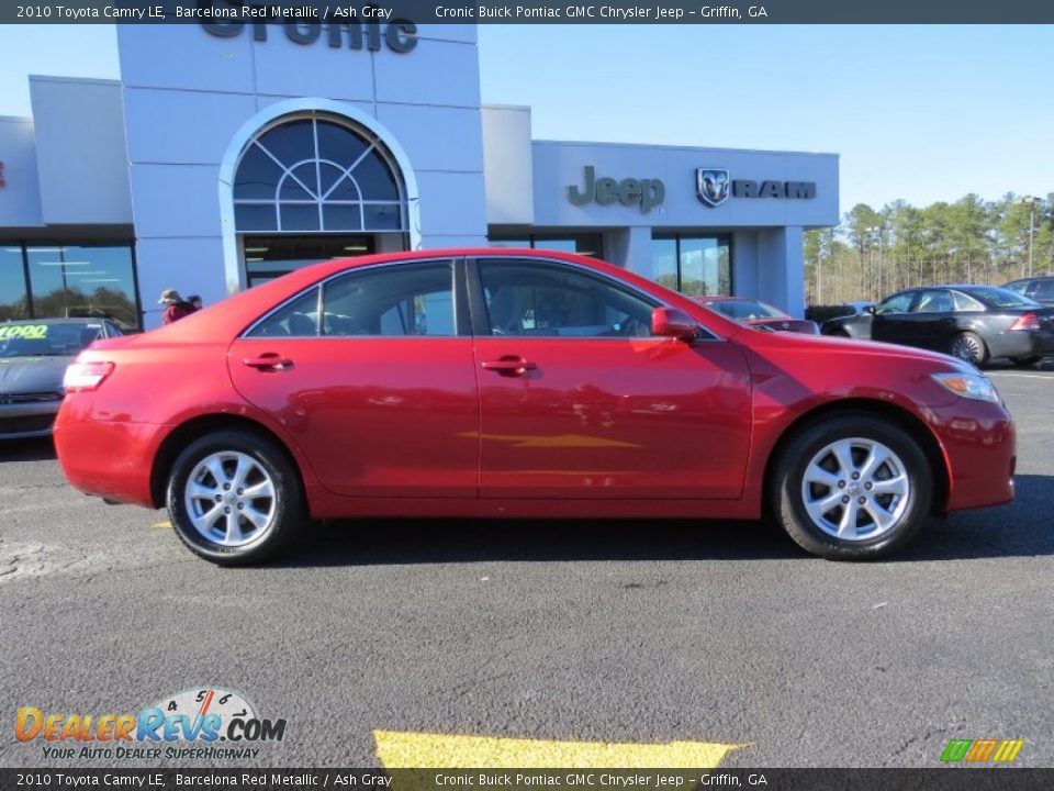 2010 Toyota Camry LE Barcelona Red Metallic / Ash Gray Photo #8