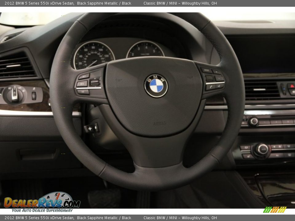 2012 BMW 5 Series 550i xDrive Sedan Black Sapphire Metallic / Black Photo #9
