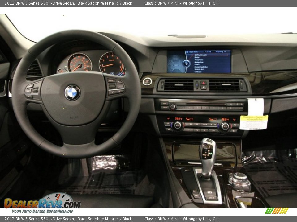 2012 BMW 5 Series 550i xDrive Sedan Black Sapphire Metallic / Black Photo #36