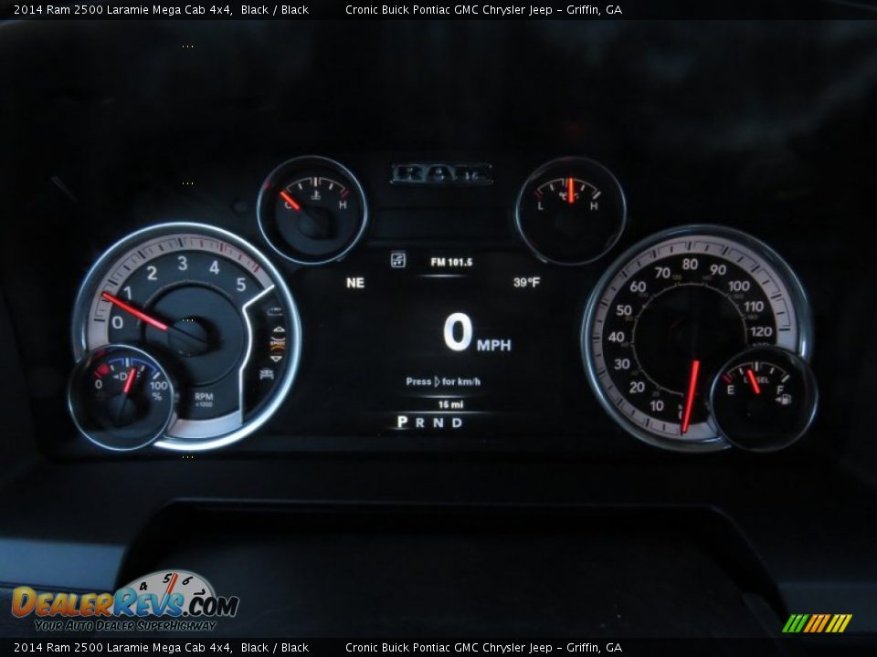 2014 Ram 2500 Laramie Mega Cab 4x4 Black / Black Photo #15